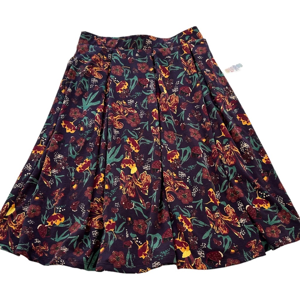 LuLaRoe Skirt Madison Pleated Floral NWT Women’s Size X-Small